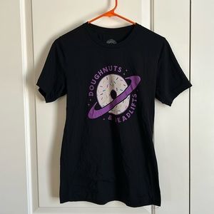 Doughnuts and deadlifts t-shirt planet